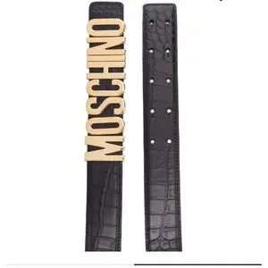 Moschino Logo Buckle Croc-Embossed Leather Belt Size 38 XS 2/4 Moschino | Accessories | Moschino Logo Buckle Crocembossed  main image 2